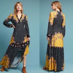 Chic Polka Dot and Floral Maxi Dress